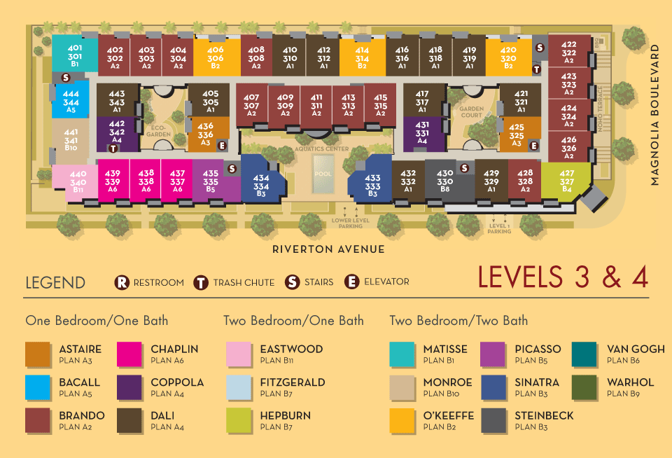 Site Plan Levels 3 and 4